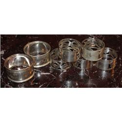 ASSORTED SILVER AND SILVER PLATE NAPKIN HOLDERS