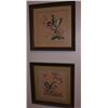 Image 1 : PAIR OF FRAMED CROSS STITCH BIRDS