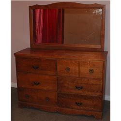6 DRAWER DRESSER WITH MIRROR