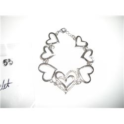 Heart Shaped Charm Bracelet