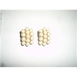 Pearl Faux Vintage Clip-On Earrings