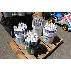 4 5G BUCKETS FILLED WITH HENRY CONSTRUCTION SEALANT