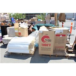 2 PALLETS OF FIBERGLASS PIPE INSULATION