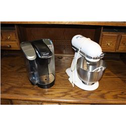 KITCHENAID CLASSIC STAND MIXER AND KEUREG SINGLE CUP COFFEE MAKER