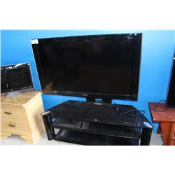 SAMSUNG 52" TV COMPLETE WITH 3TIER GLASS AND METAL STAND