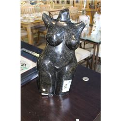 SOAPSTONE CARVING - FEMALE TORSO STATUE