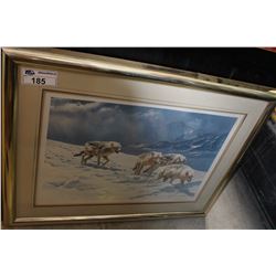 FRAMED LIMITED EDITION SEEREY LESTER PRINT - ARCTIC WOLF PACK