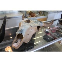 HAND PAINTED CERAMIC BULL SKULL