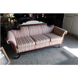 MAHOGANY FRAMED ANTIQUE SOFA