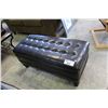 Image 1 : LEATHER FOOTSTOOL OTTOMAN