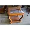 Image 2 : 2PC GLASS TOP COFFEE AND END TABLE SET