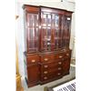 Image 1 : MAHOGANY BREAKFRONT BUFFET AND HUTCH CHINA CABINET