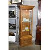 Image 1 : OAK DISPLAY CABINET