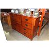 Image 2 : OAK 4PC BEDROOM SET; QUEEN SIZE BED, 8 DRAWER DRESSER AND 2 DRAWER NIGHT STANDS