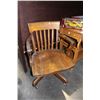 Image 2 : GROUP OF FURNITURE ITEMS; OAK TEA WAGON, OAK OFFICE CHAIR AND SMALL MAPLE CABINET