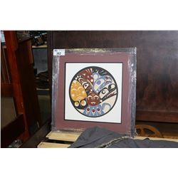 FRAMED LIMITED EDITION SIGNED AND NUMBERED WEST COAST NATIVE PRINT TITLED WOLF AND THUNDERBIRD