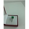Image 2 : LADIES 14KT WHITE GOLD NATURAL EMERALD AND DIAMOND SET DRESS RING WITH ONE EMERALD, APPROX