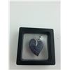 Image 2 : STERLING SILVER NATURAL BLUE SAPPHIRE HEART PENDANT WITH 126 BLUE SAPPHIRES, APPROX 4..00CARATS