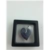 Image 3 : STERLING SILVER NATURAL BLUE SAPPHIRE HEART PENDANT WITH 126 BLUE SAPPHIRES, APPROX 4..00CARATS