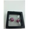 Image 2 : PAIR OF STERLING SILVER PROMOTIONAL QUALITY NATURAL RUBY EARRINGS WITH 36 RUBIES, APPROX