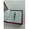Image 4 : LADIES 10KT YELLOW GOLD AND WHITE GOLD NATURAL EMERALD AND DIAMOND SET DRESS RING WITH 3 EMERALDS,