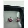 Image 2 : PAIR OF STERLING SILVER PROMOTIONAL QUALITY NATURAL RUBY EARRINGS WITH 36 RUBIES, APPROX 3.00CARATS