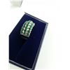 Image 3 : LADIES STERLING SILVER NATURAL EMERALD SET DRESS RING WITH 22 EMERALDS, APPROX 2.80CARAT