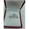 Image 2 : LADIES 10KT WHITE GOLD DIAMOND SET DRESS RING WITH 4 DIAMONDS, APPROX 0.04CARAT