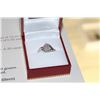 Image 2 : LADIES 1OKT WHITE GOLD DIAMOND SET DRESS RING WITH 20 DIAMONDS, APPROX 0.20CARAT