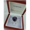 Image 2 : HUGE 16.22CARAT OVAL CUT PURPLE AMETHYST SOLITAIRE RING. VS CLARITY. INCLUDING $800 GEMOLOGIST