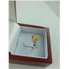 Image 3 : OVAL CUT CITRINE AND DIAMOND COCKTAIL RING. STERLING SILVER. 8 DIAMONDS. 2.40CT CITRINE. INCLUDES