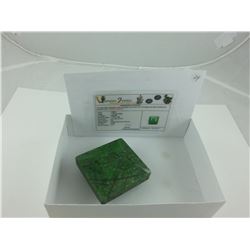 HUGE! MUSEUM SIZE 1136 CARAT SQUARE CUT GREEN EMERALD WITH CERTIFICATE