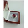 Image 2 : CUSTOM MADE OVAL CUT RED RUBY STERLING SILVER RING