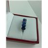 Image 3 : LADIES 10KT WHITE GOLD NATURAL BLUE SAPPHIRE DRESS RING WITH 5 SAPPHIRES, APPROX 2.40CARAT