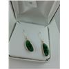 Image 2 : PAIR OF 14KT YELLOW GOLD AND EMERALD EARRINGS WITH 2 SLICES OF EMERALD, APPROX 5.65CARATS