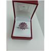 Image 2 : LADIES STERLING SILVER NATURAL RUBY (PURPLE SAPPHIRE) DRESS RING WITH 20 RUBIES, APPROX 5.00CARAT