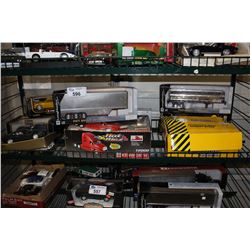 SHELF LOT OF ASSORTED DIECAST METAL COLLECTORS CARS
