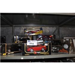 SHELF LOT OF ASSORTED DIECAST METAL COLLECTORS CARS