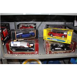 SHELF LOT OF ASSORTED DIECAST METAL COLLECTORS CARS