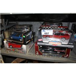 SHELF LOT OF ASSORTED DIECAST METAL COLLECTORS CARS