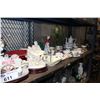 Image 2 : SHELF LOT OF ENGLISH BONE CHINA, COLLECTABLES AND DECORATIVE HOUSEHOLD ITEMS