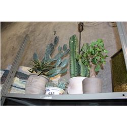 GROUP OF 4 ARTIFICIAL CACTUS PLANTS