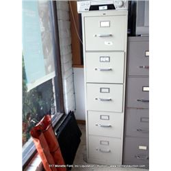 HON 5-DRAWER FILE CABINET W/ CONTENTS