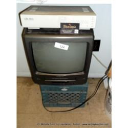 BROKSONIC TV/VCR COMBO W/ CP CAM CPD-571 4-CH DVS