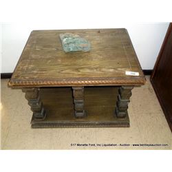 END TABLE W/ ROCK, 22"X26"