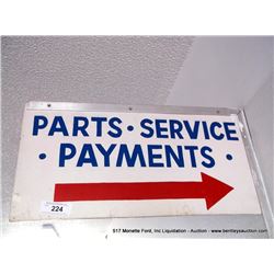 PARTS-SERVICE-PAYMENTS SIGN