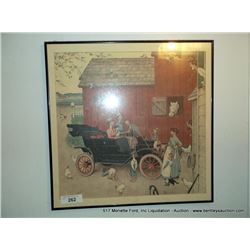NORMAN ROCKWELL "FARMHOUSE" PRINT, 18"X18"