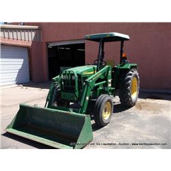 JOHN DEERE 5203-2WD & 510 BUCKET 3 POINT LIFT, PTO, 1 HYDRAULIC OUTLET, 641 HOURS
