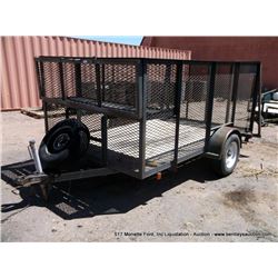 SCREEN ENCLOSED SINGLE AXLE TRAILER, 8'X13'