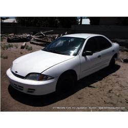 2000 CHEVROLET CAVALIER ~ UNKNOWN MILES VIN: 1G1JC5248Y7417712, SEDAN, FWD, I4, 2.2L TITLE # ? KEYS